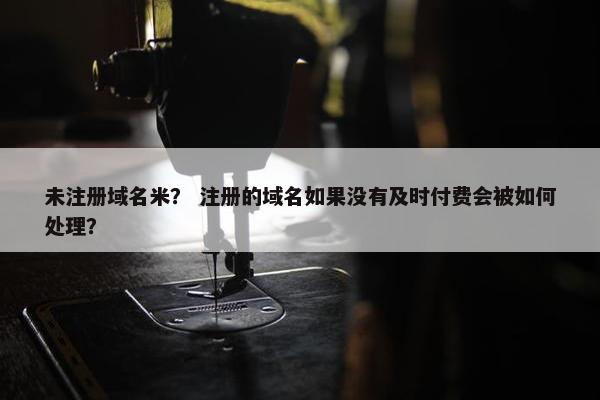 未注册域名米？ 注册的域名如果没有及时付费会被如何处理？