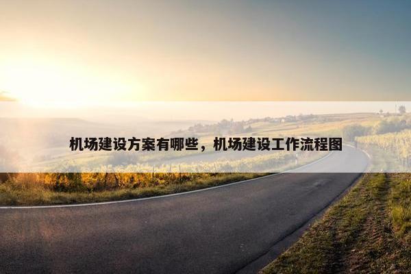 机场建设方案有哪些，机场建设工作流程图
