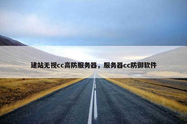 建站无视cc高防服务器，服务器cc防御软件