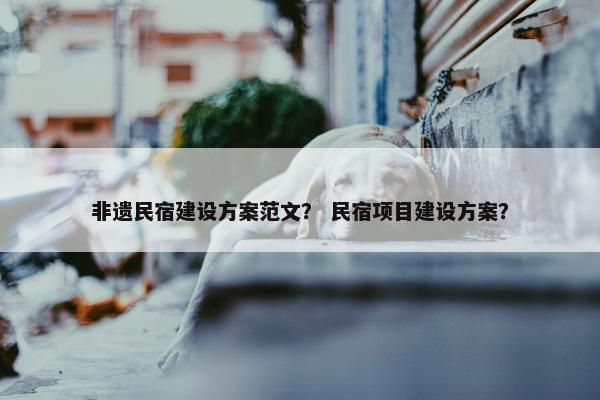 非遗民宿建设方案范文？ 民宿项目建设方案？