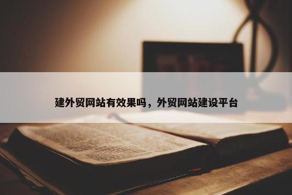 建外贸网站有效果吗，外贸网站建设平台