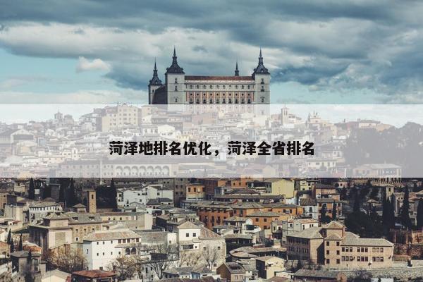 菏泽地排名优化，菏泽全省排名