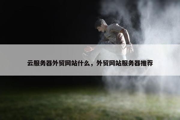 云服务器外贸网站什么，外贸网站服务器推荐