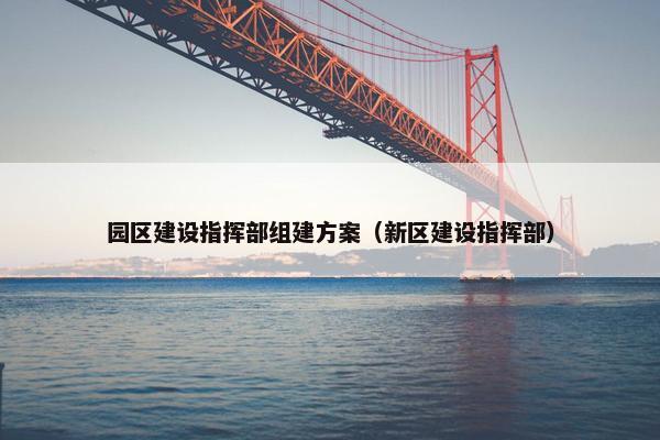 园区建设指挥部组建方案（新区建设指挥部）