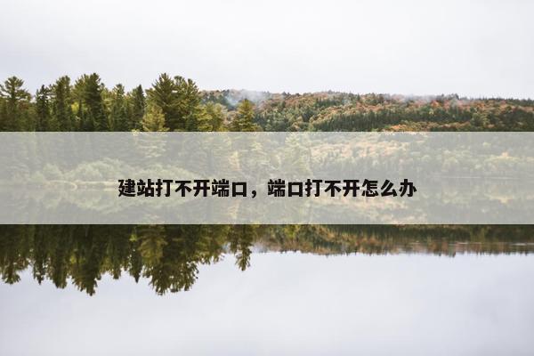 建站打不开端口，端口打不开怎么办