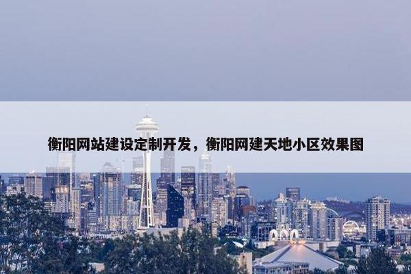 衡阳网站建设定制开发，衡阳网建天地小区效果图