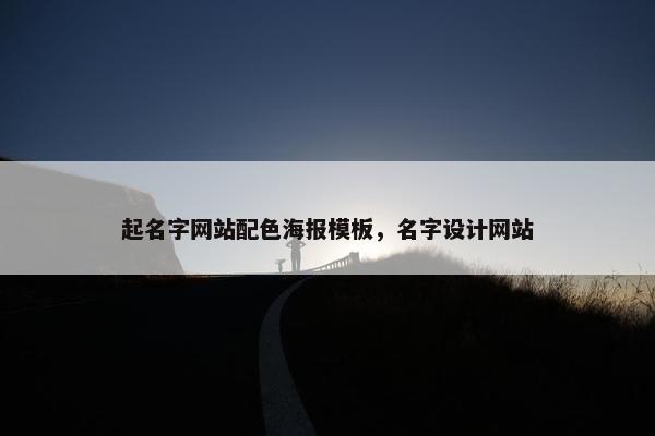 起名字网站配色海报模板，名字设计网站