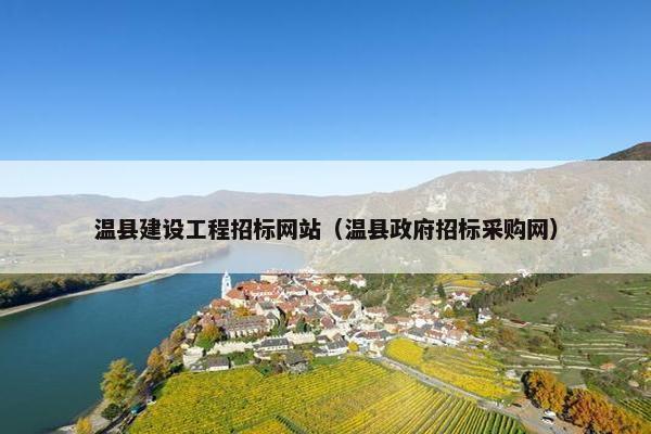 温县建设工程招标网站（温县政府招标采购网）