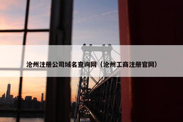 沧州注册公司域名查询网（沧州工商注册官网）
