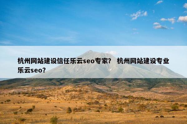 杭州网站建设信任乐云seo专家？ 杭州网站建设专业乐云seo？