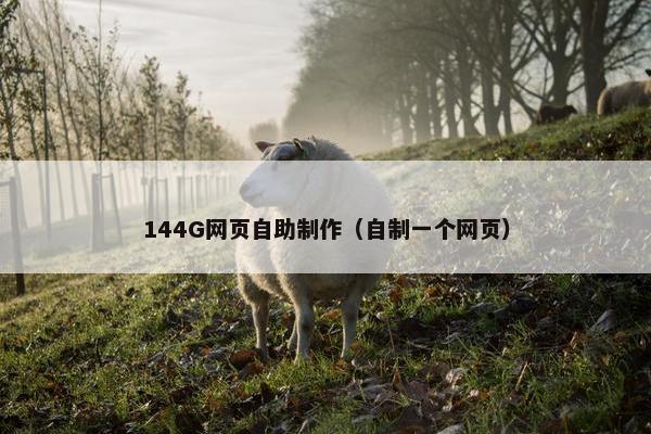 144G网页自助制作（自制一个网页）