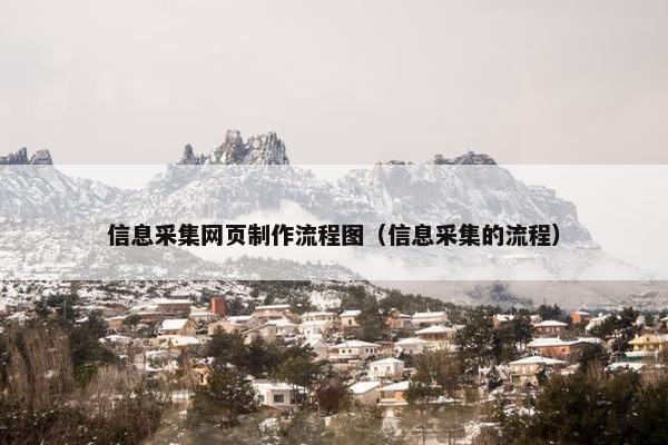 信息采集网页制作流程图（信息采集的流程）