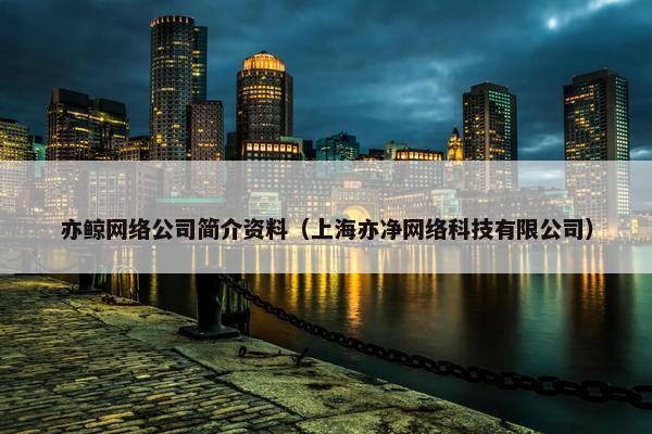 亦鲸网络公司简介资料（上海亦净网络科技有限公司）