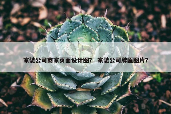 家装公司商家页面设计图？ 家装公司牌匾图片？
