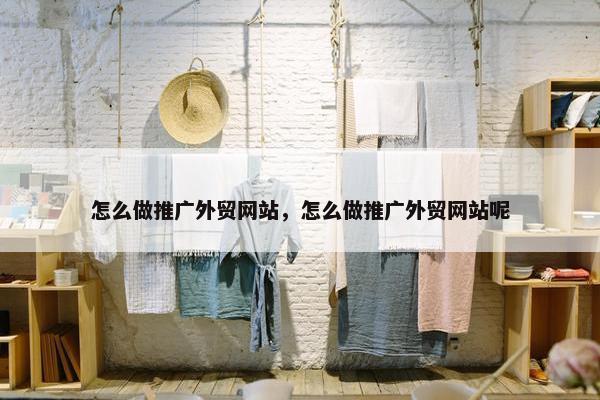 怎么做推广外贸网站，怎么做推广外贸网站呢
