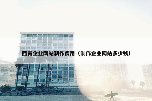 西青企业网站制作费用（制作企业网站多少钱）