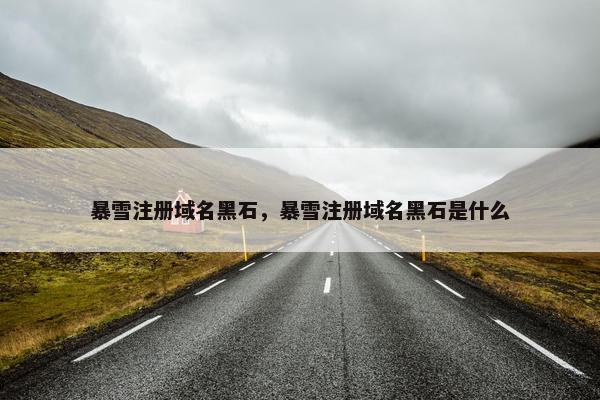 暴雪注册域名黑石，暴雪注册域名黑石是什么