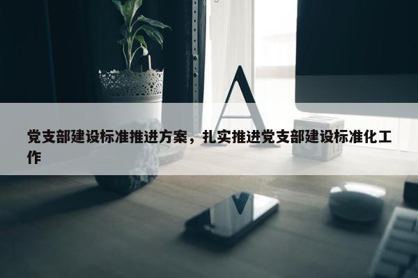 党支部建设标准推进方案，扎实推进党支部建设标准化工作