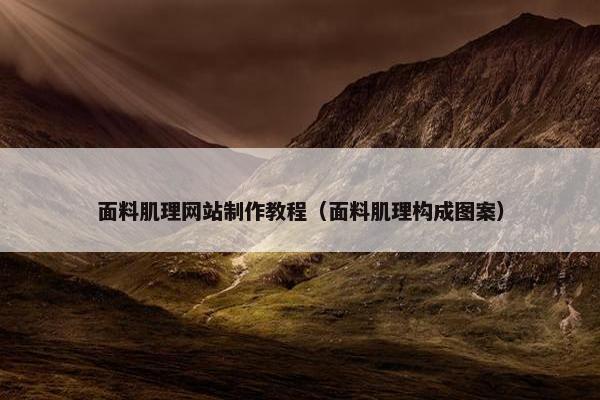 面料肌理网站制作教程（面料肌理构成图案）
