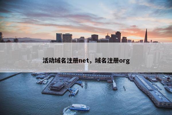 活动域名注册net，域名注册org