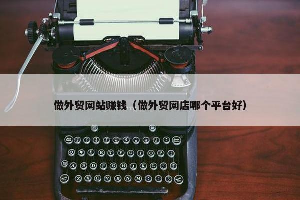 做外贸网站赚钱（做外贸网店哪个平台好）