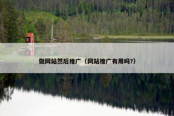 做网站然后推广（网站推广有用吗?）