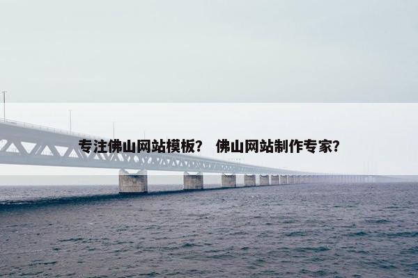 专注佛山网站模板？ 佛山网站制作专家？