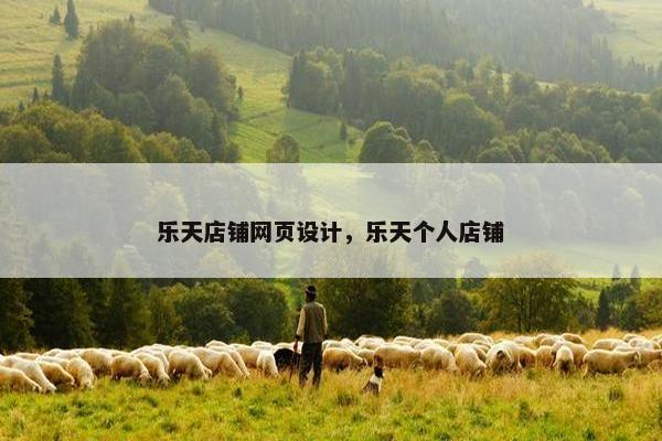 乐天店铺网页设计，乐天个人店铺