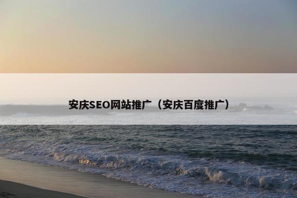 安庆SEO网站推广（安庆百度推广）