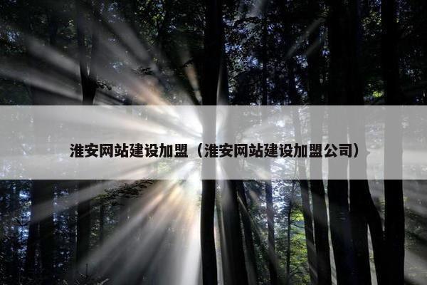 淮安网站建设加盟（淮安网站建设加盟公司）