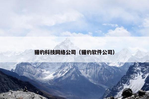 猎豹科技网络公司（猎豹软件公司）
