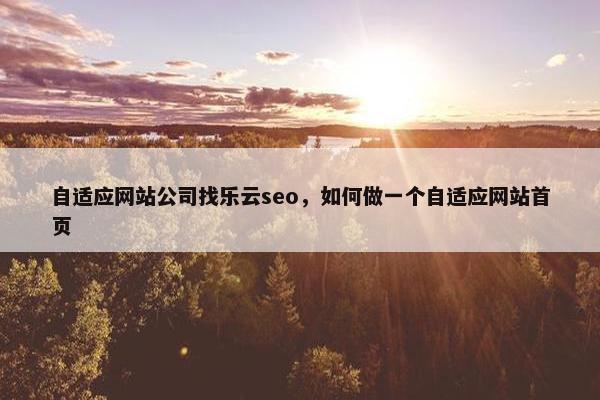 自适应网站公司找乐云seo，如何做一个自适应网站首页