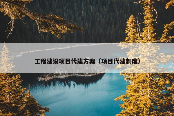 工程建设项目代建方案（项目代建制度）