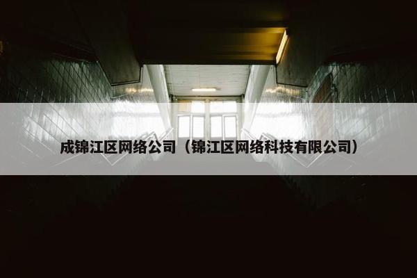成锦江区网络公司（锦江区网络科技有限公司）