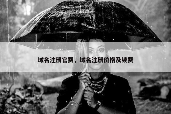 域名注册官费，域名注册价格及续费