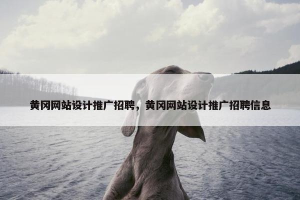 黄冈网站设计推广招聘，黄冈网站设计推广招聘信息