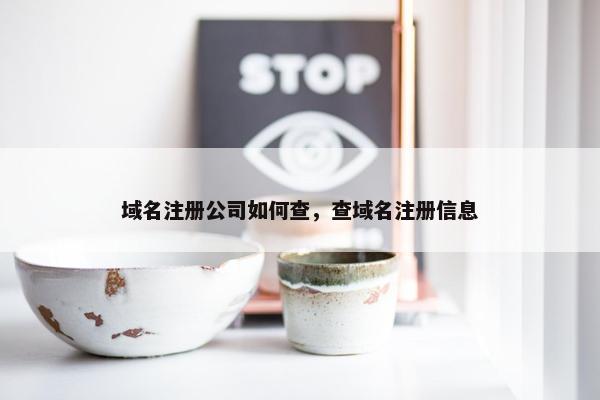 域名注册公司如何查，查域名注册信息