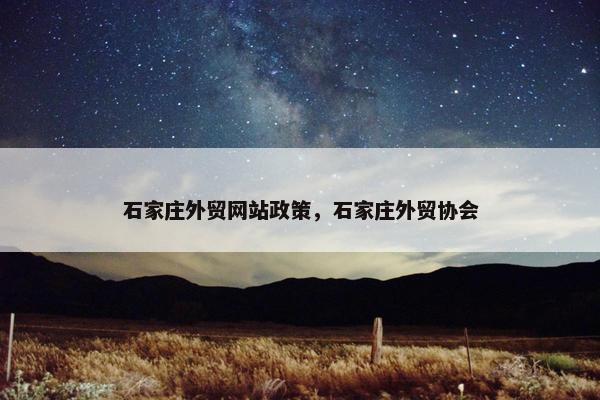 石家庄外贸网站政策，石家庄外贸协会