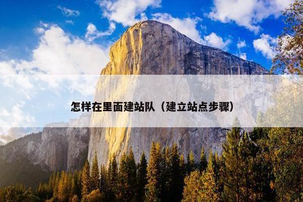 怎样在里面建站队（建立站点步骤）