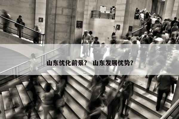 山东优化前景？ 山东发展优势？