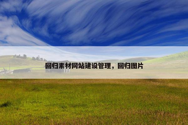 回归素材网站建设管理，回归图片