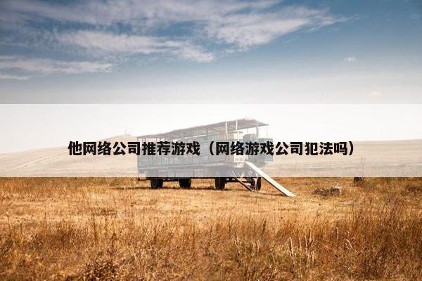 他网络公司推荐游戏（网络游戏公司犯法吗）