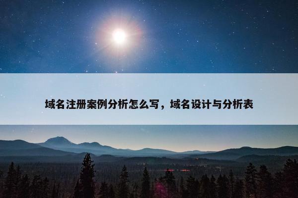 域名注册案例分析怎么写，域名设计与分析表