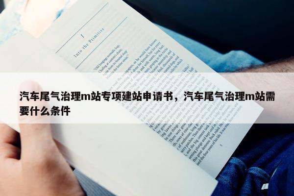 汽车尾气治理m站专项建站申请书，汽车尾气治理m站需要什么条件