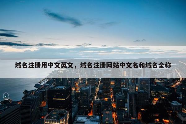 域名注册用中文英文，域名注册网站中文名和域名全称