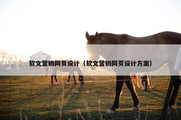 软文营销网页设计（软文营销网页设计方案）