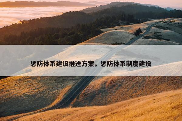 惩防体系建设推进方案，惩防体系制度建设