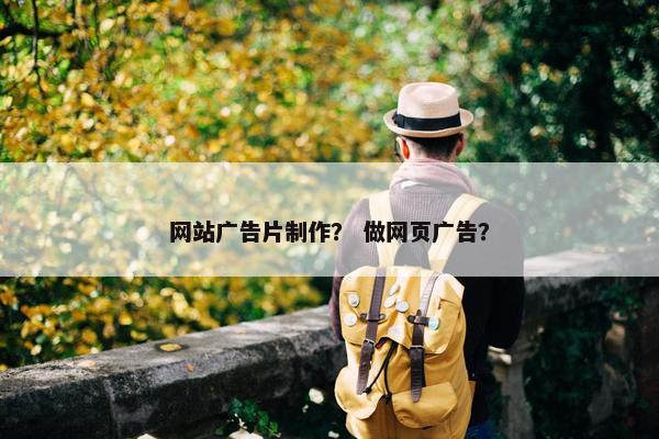 网站广告片制作？ 做网页广告？
