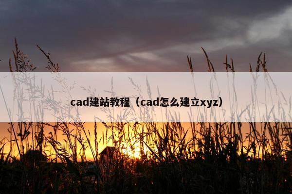 cad建站教程（cad怎么建立xyz）