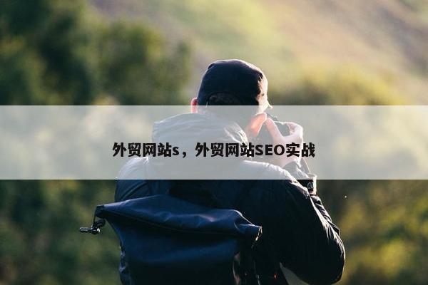外贸网站s，外贸网站SEO实战